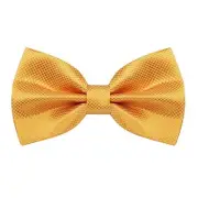 Mens Solid Mini Squares Formal Banded Bow Ties Orange Plaid
