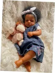 Reborn Baby Dolls Black - 20 Inch African American Newborn Girl Doll, Real
