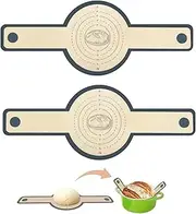 Pack of 2 Silicone Baking Mats for Dutch Oven, Silicone Mat Baking, Baking Mat with Handles, Reusable, Easy to Clean, Bread Mat for Oven, Bread Pot, Dough, 56 x 21 cm