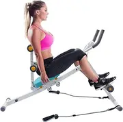 Abdominal Trainer Machine,Whole Body Workout Waist Trainer,Adults Ab Trainer Machine,Core Abs Exercise Machine with Resistance Bands&LCD Display,Ab Workout Machine