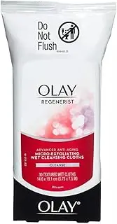 Olay Regenerist Micro-Exfoliating Wet Cleansing Cloths (Pack of 30)