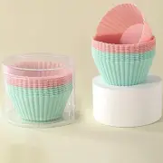 12 Pack Silicone Cupcake Liners - Reusable and Nonstick Muffin Cups for Baking