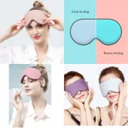US 2-in-1 Double-Sided Sleep Eye Mask Warm&Cool Travel Breathable Blindfold Mask