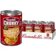 Campbell’s Chunky Soup, Classic Chicken Noodle 16.1 Oz Can (Case of 8)