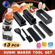 13PCS DIY Sushi Maker Making Kit Rice Roller Mold Set for Beginners Kitchen Tool