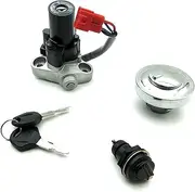 Ignition Switch for XVS650 for XVS400 for XVS1100 for V-Star Motorcycle Ignition Switch Fuel Gas Cap Cover Seat Lock Key Set Motorcycle Ignition Switch Lock(Full Set Lock)