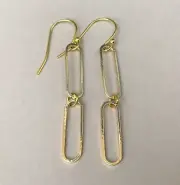 NEW GOLD PLATED LINK CABLE EARRINGS SUNDANCE CHARM MINIMALIST STYLE