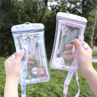 在飛比找momo購物網優惠-【東京 Ito】可愛卡通手機防水袋(氣囊漂浮可觸屏保護套 漂