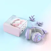 Cat Headphones Gamer Wireless Headphones with Mic Gamer Girl Antler Bluetooth