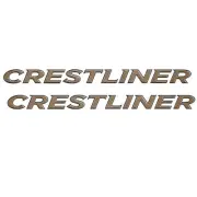 Crestliner Boat Brand Decal 2037279 | Gold / Black 45 1/2 Inch 2PC