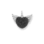 Buy Pendant Winged Heart Black Small by Thomas Sabo online - THOMAS SABO Australia