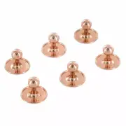 Tuxedo Studs Rose Gold Tone Collar Buttons Shirt Formal Wear Wedding - Set of 6