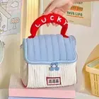 Cotton Printed Cartoon House Cosmetic Bag Make Up Pouch Bag Kids