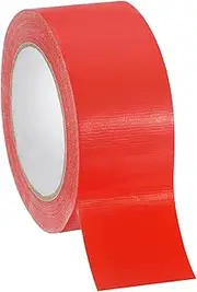 uxcell 2"x0.009" Bookbinding Tape, 22 Yard Cloth Bookbinding Repair Tape Book Binding Tape Self Adhesive for Repairing Old Books, Red