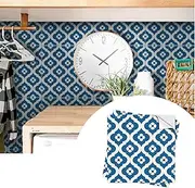 Wallpaper Paste The Paper Blue,20x20cm, Tile Stickers Pattern Thicken Wall Decal Sticker Self Adhesive Tile Art Kitchen Bathroom Back Home Decor