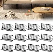 Ssumght Under Couch Blocker, Under Bed Blocker for Pets Toys Barrier,12 Pack Furniture Couch Guards Bumper for Stopping Cats Dogs from Getting Under Sofa Gap,37 * 17cm,Total Length 442cm