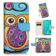 ( For Vivo Y22s ) Wallet Flip Case Cover AJ23841 Owl Art