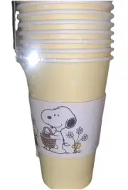 Peanuts Easter Snoopy Disposable Hot Car Travel Paper party 12 Cup Set