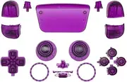 WPS Replacement Clip Shell Touch Pad Thumbsticks Dpad R1 L1 Trigger Full Buttons w/Accent Rings Set for PS5 Playstation Controller