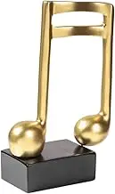NUZAMAS Music Note Statue 13.9 x 8.6 x 4.4cm Gold Music Note Decorations Sculpture Figurine Piano Note Sculpture Home Arts Music Ornaments for Home Office Desk