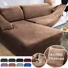 Velvet Thick Elastic 1/2/3/4 Seater Sofa Cover for L Shaped Corner Sofa Cover