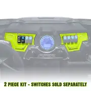 RZR 8 Hole Dash Switch Panel Bezels Polaris S 900 XP 1000 Turbo Lime Squeeze
