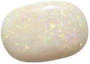 [INDIA MADE] 6.25 Ratti Opal Stone Certified Natural Fire Aa++ Quality Oval White Astrological Australian Opal Loose Gemstone-B0BZ4Z7K1G, Silver, created sapphire, Silver, created sapphire