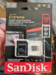 SanDisk 128GB Extreme microSDXC UHS-I Memory Card with Adapter