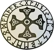 Mjolnir Thor Vinyl Decal, Viking Rune Design, 15cm x 15cm, Black