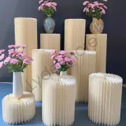 3/4 Round Plinth Cylinder Pedestal Wedding Cake Flower Display Acrylic Topper AU