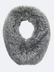 Light Grey Fox Fur Collar (Luxurious winter accessory)