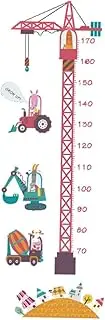 ERINGOGO 2Pcs Height Stickers Tower Crane Wall Decals for Boys and Decoration Wall Stickers Easy to Apply Remove for Bedroom and Classroom Decor