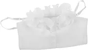 TEHAUX Women Ruffle Faux Collar Shirt Shawl Detachable Neck Ruffle Versatile Fake Collar for Women for Daily Wear Office Or Parties White Embellished Collar