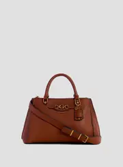 GUESS Brown Malva Girlfriend Satchel Bag