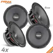 4x PRV Audio 8MR600X PRO Audio Midrange 8" Speakers 2400W 8 Ohm 98dB X Series