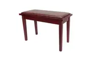 Crown Deluxe Timber Trim Duet Piano Stool with Storage Compartment (Mahogany)