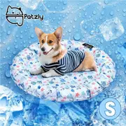 Petzly Pet Cooling Mat Dog Cat Bed Non-Toxic Cooling Dog Summer Pad Round 62CM