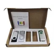 MOSDART 3 Pk Open Box 8GB USB2.0 Flash Drive Keychain Computer Memory Stick