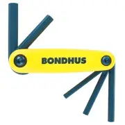 GorillaGrip Fold-Up, 5 per Fold-Up, Hex Tip, Inch, 3/16 in to 3/8 in Bondhus