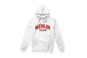Top Gun Mens Merlin Varsity Hoodie (White) - UTTV8979