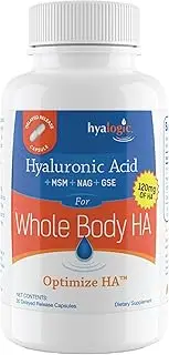 Hyalogic Hyaluronic Acid 120 mg delayed release capsules | Combo Formula w/Glucosamine MSM | Support Healthy Joints, Eyes and Skin and overall Body | Promote Healthy Skin | Non-GMO (30 count)