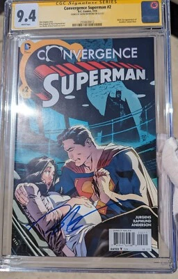 DC Comics Convergence Superman #2 2015 CGC 9.4 -SIGNED BY NORM RAPMUND-