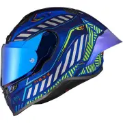X.R3R Out Brake Blue Full Face Helmet