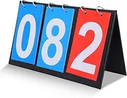 (2-Digit) Scoreboard, 2/3/4 Digit Portable Flip Sports Scoreboard Flipper Multi Sports Score Counter Keeper for Table Tennis Basketball Soccer