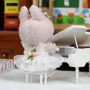 Labubu Baby Clothes 17cm Labubu Cloth Clothes Heartbeat Macaron Vinyl Face Doll Baby Clothes Replacement——style:New Mandarin Duck Butterfly Two Piece Set (White)