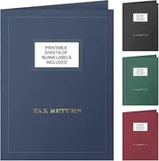 The Gallery Collection - 9 x 12 Tax Return Presentation Folders with Customizable Labels for Tax Professionals, 50 Pack (Blue)
