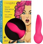 CalExotics Mini Marvels Marvelous Flicker – Silicone Waterproof Compact Vibrator – 10 Function Rechargeable Vibe – Adult Sex Toy Massager for Couples – Pink
