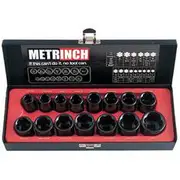 Metrinch Impact Set - 1/2 Inch Drive, 15 Piece - MET-2400