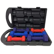 10KG Dumbbell Set of 6 Weight Dumbbells Anti-slip Exercise Fitness Home Gym