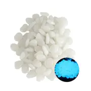100Pcs Glow in The Dark Pebbles Stones Rocks for Fish Tank Aquarium Garden Walkway Decor-White